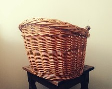 BICYCLE BASKET WICKER FRONT
