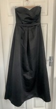 Black Strapless Satin Gown