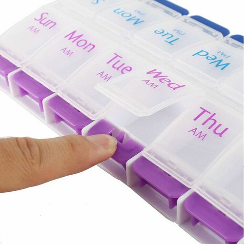 Day pill organiser box - am/pm,