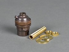 BRASS LAMP HOLDER TABLE LAMP KIT B22 BC BAYONET CAP 10mm THREADED ROD & NUTS