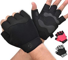 AQF Weight Lifting Gym Gloves Training Workout Fitness Gloves Padded Palm Grip