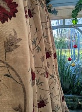 Linwood Fabrics Elegant Bespoke Lined Door/Large Window Curtains 80"L X 70"W 