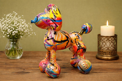 Graffiti balloon dog sculpture - graffiti,