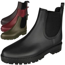 Chelsea Snow Rain Wellies Boots Ladies Grip Waterproof Walking Dog Shoes Size