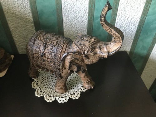 Large elephant black - elephant,, black/brown