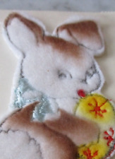 FABRIC SEW ON CHILDS PATCH EASTER RABBIT 1950s