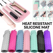 PREMIUM HEAT RESISTANT SILICONE MAT POUCH FOR HAIR STRAIGHTENERS & CURLING IRONS