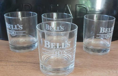 Bells whisky glass embossed - ,