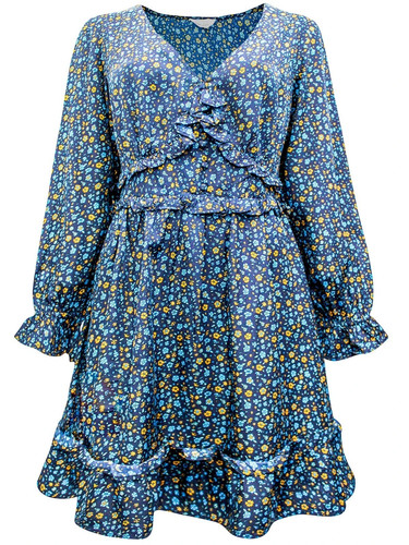 Yours ladies navy floral - ladies,