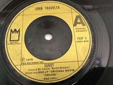 John Travolta - Sandy 7" Vinyl Single Record