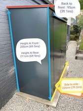 Asgard Trojan Plus 7x3 Metal Bike Shed / Storage - Grey Excellent Condition 