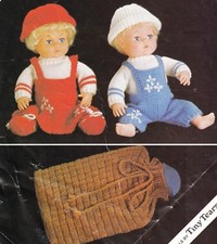 DOLLS KNITTING PATTERN/ FIT TINY TEARS/WATER BOTTLE COVER~KNITTING PATTERN (Z44)