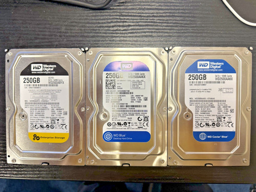 250gb sata hard - 3x, 3.5''