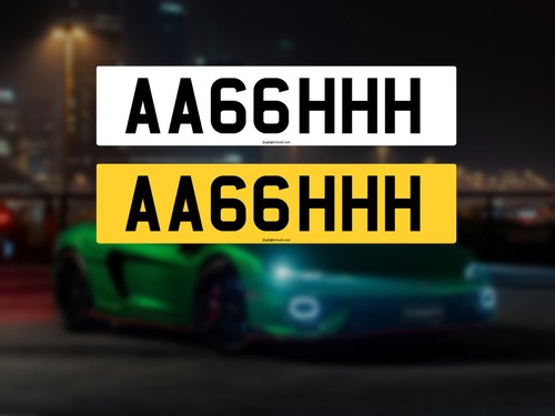 Aa66hhh private number plate - private,