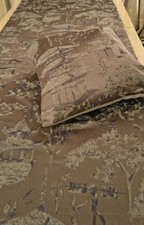 John Lewis Japanese Print Blue Furnishing Fabric -W68cm X L242cm + Cushion Cover