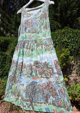 Cath Kidston Vintage Boating Lake Duck Pond Dress Womens 12 Cotton Lined Pockets