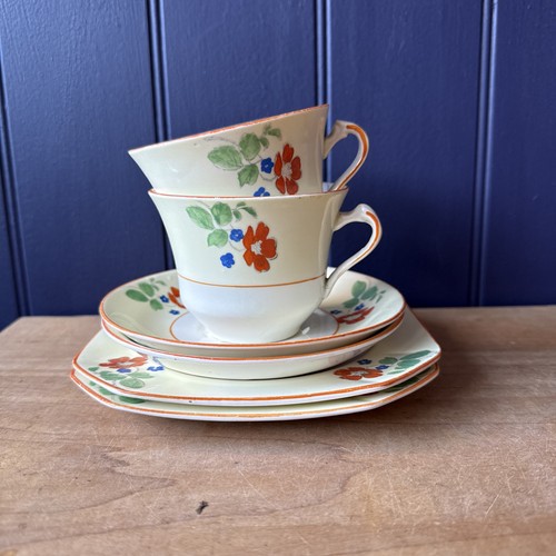 Art deco tea trios britannia - tea,