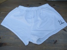 Men's whitel ycra gymnastics shorts by Milano, size 38", little used