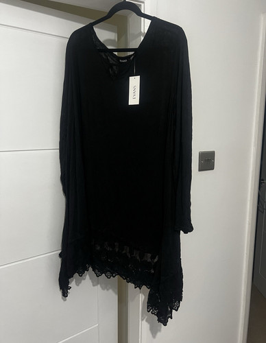 Evans black tunic top - black,