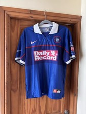 1997 Glasgow Rangers Home Football Shirt Customised Walter Smith Testimonial M 