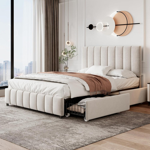 4ft6 double bed frame - 4ft6,