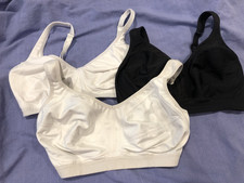 3 X Pack sports bras M&S Tu black white non padded Size 32DD/E