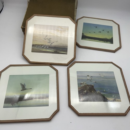 Vintage framed glass bird - vintage,