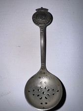 King George VI Coronation Sugar Sifter Spoon 1937 Silver Plated