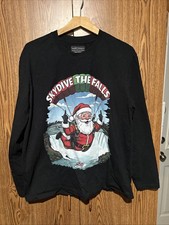 Santa skydiving the falls size large Niagara Falls clothing company Long Sleeve