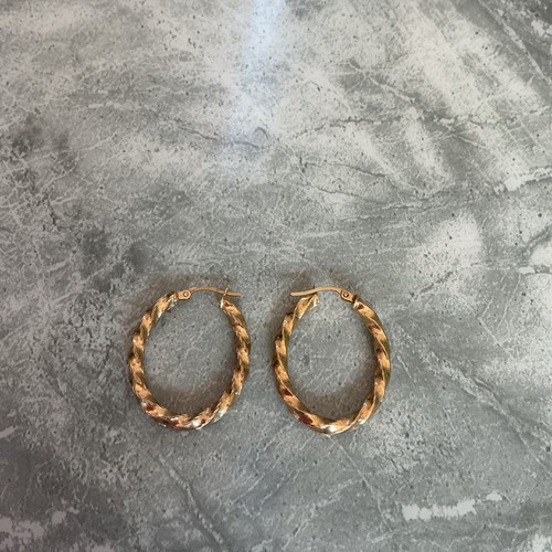 9ct gold earrings - 9ct, 375