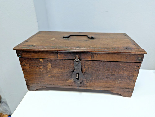 Antique wooden box 1875 19th - antique,