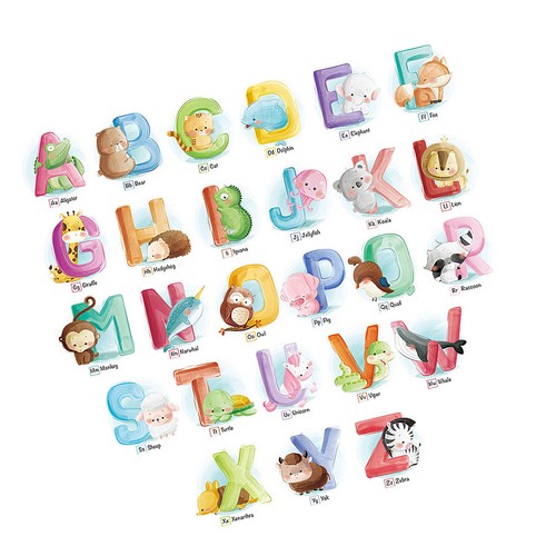 Kids room alphabet - kids,