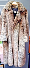 Full Length Faux fur leopard Print Wallace Coat - one size - see description 