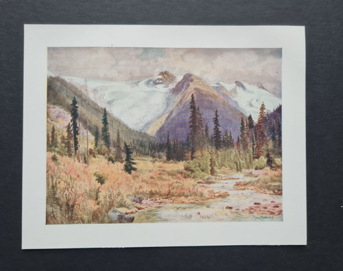 Antique 1907 print glacial - print,