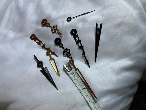 Brass and steel clock - clock, hands