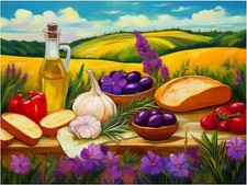 Tile Mural Still Life Rustic