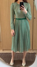 LK Bennet green and cream midi