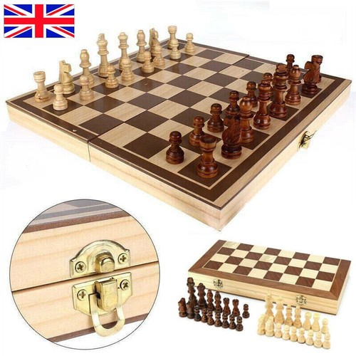 Large chess wooden - chess, folding