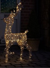 Large Rattan Light Up Reindeer