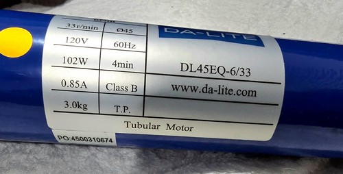 Lite tubular motor assembly - da-lite,