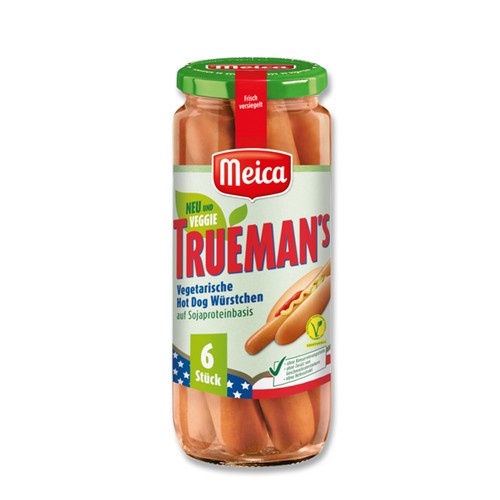 Truemans vegetarian hot dog - vegetarian,
