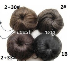 Black Brown Blonde Pony Tail Hair Extension Scrunchie Bun Hair Piece wig