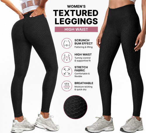 Women black textured gym - women's,