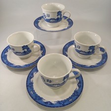 Royal Norfolk Blue Willow Cups