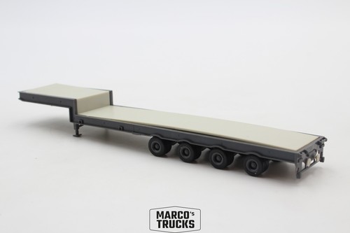 Herpa lowboy trailer 4ax - , gray