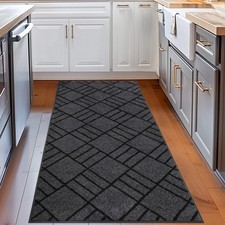  Indoor Door Mat 80 x 178 cm, Dirt Trapper Entryway Rug Grey For Auction