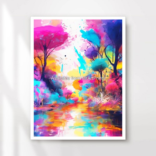 Colourful landscape painting - colourful,