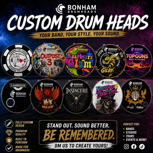 Bass drum head 22 - head, 18,