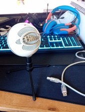 Blue Yeti Snowball White Microphone + USB cable Podcasting Video Recording