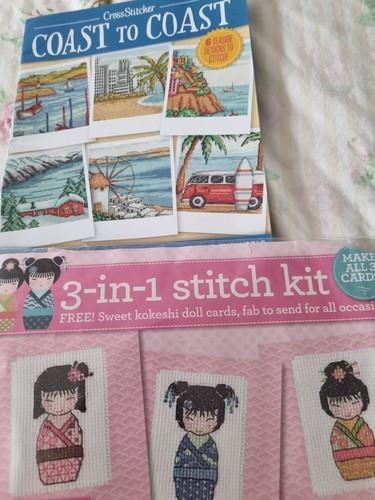 Cross stitch kit and book - a,